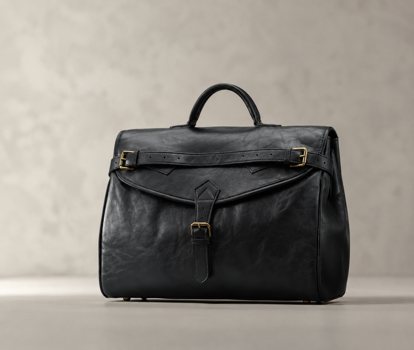 Vintage Leather Travel Bag – Elegant Business & Weekend Duffel