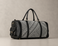 Luxury Moroccan Pattern Travel Bag – Black Weekender Duffel
